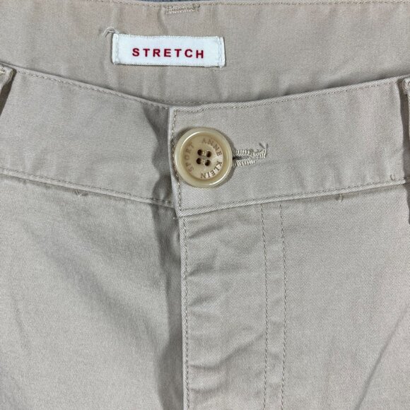 Anne Klein Sports Pants Size 14 Beige 5 Pockets Stretch Casual Cream - Like NEW - Picture 2 of 10
